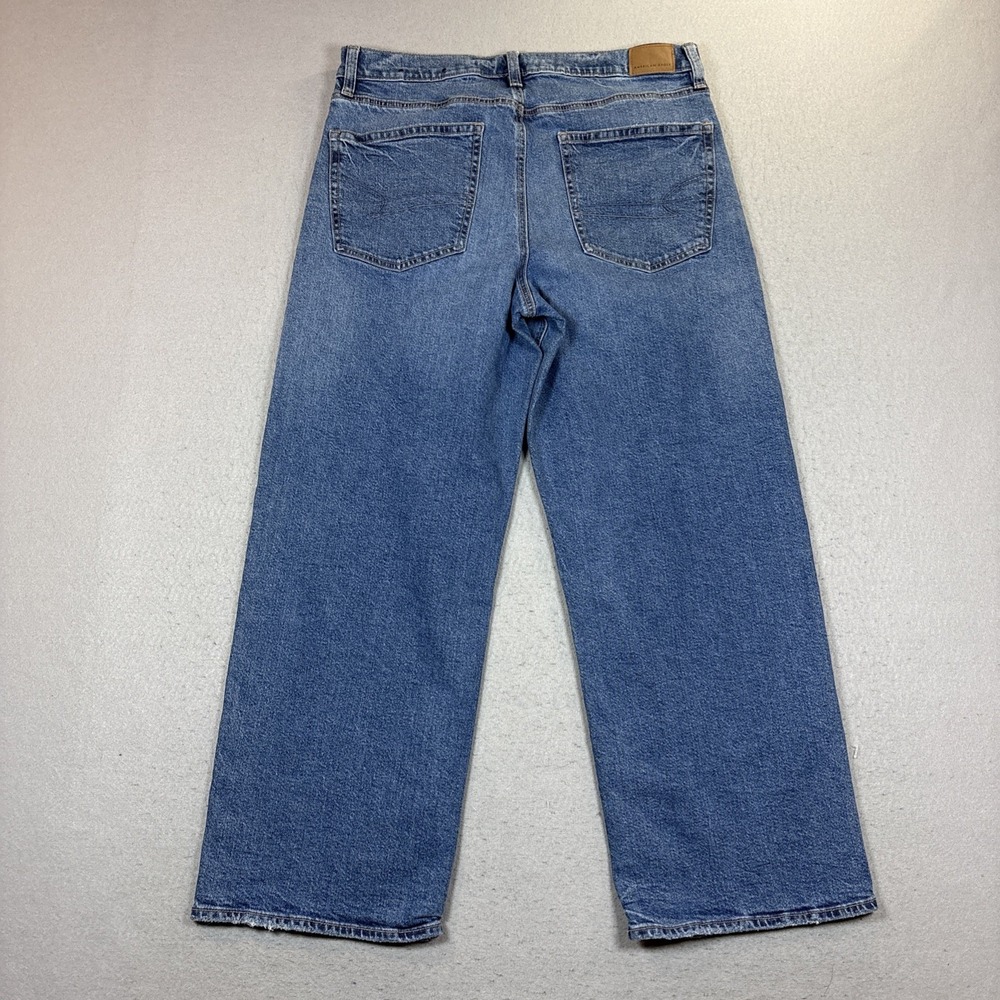 American Eagle Stretch Studded Stovepipe Jeans Size 12 Regular High- Rise Woman - Picture 7 of 12